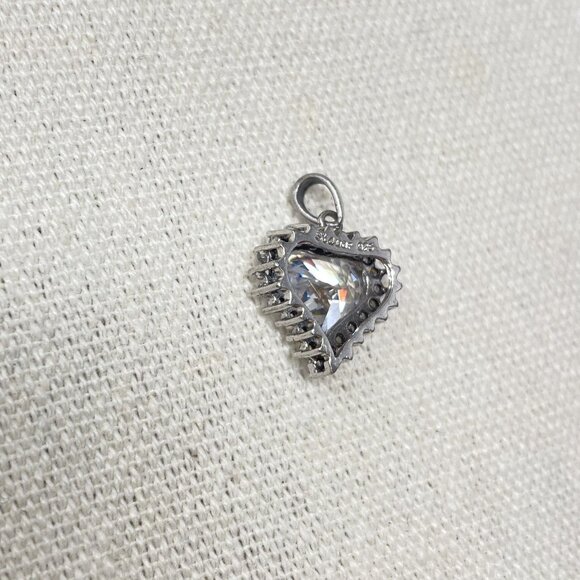 Stauer‎ Sterling Silver Cubic Zirconia Heart Pendant Vintage 925 CZ - Picture 9 of 11